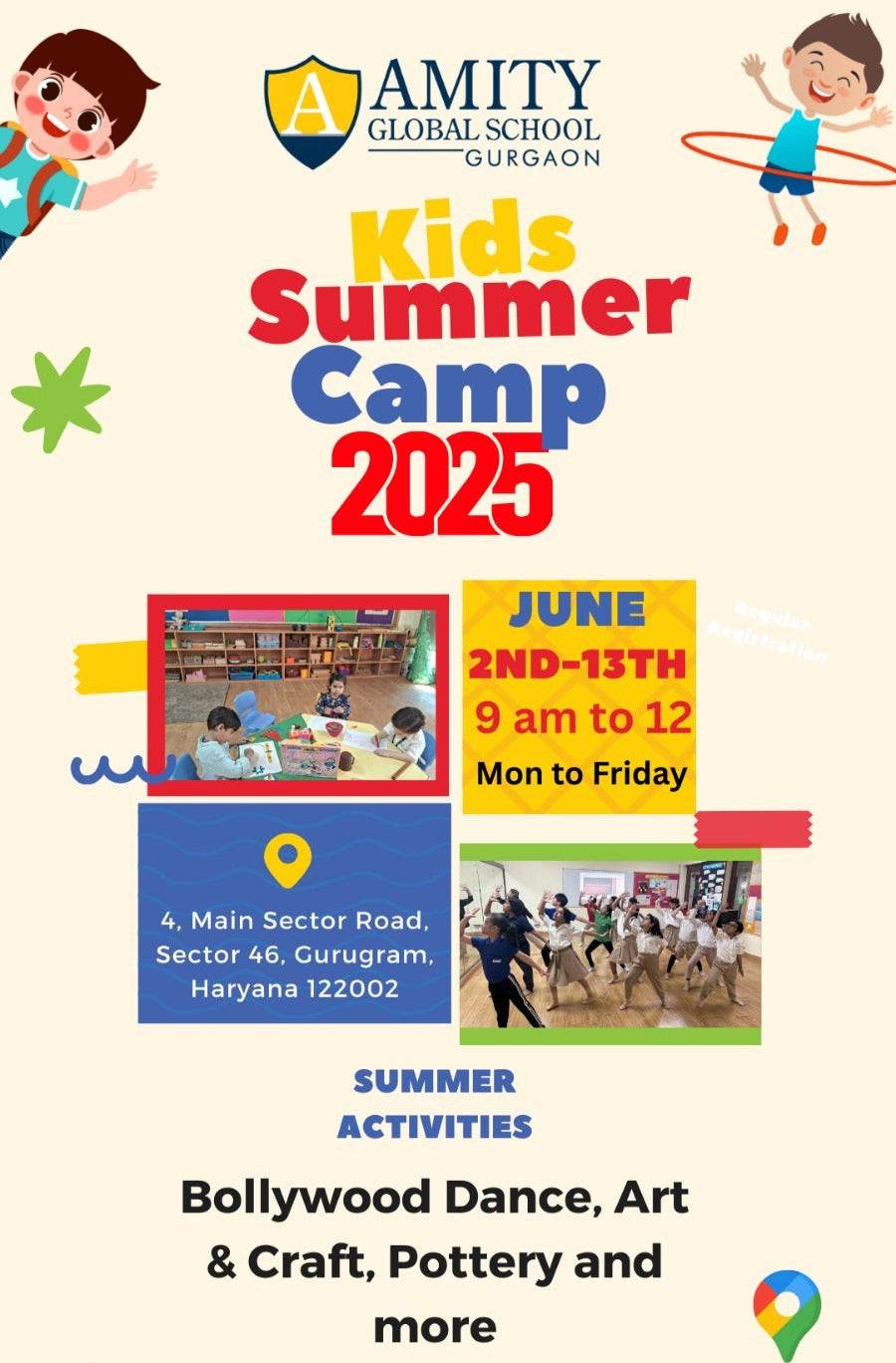 Kids Summer Camp by Amity Global School | Sector 46 Gurgaon - ActivityKidz