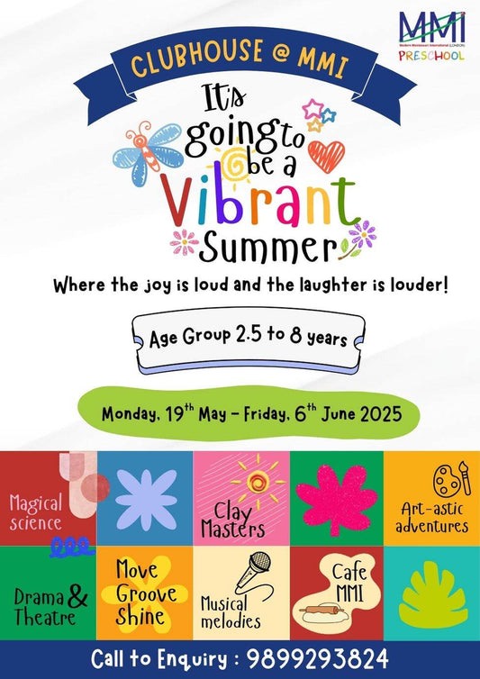 Clubhouse Summer Camp by Modern Montessori International Preschool (19 May - 6 Jun) | Sector 26 Gurgaon - ActivityKidz
