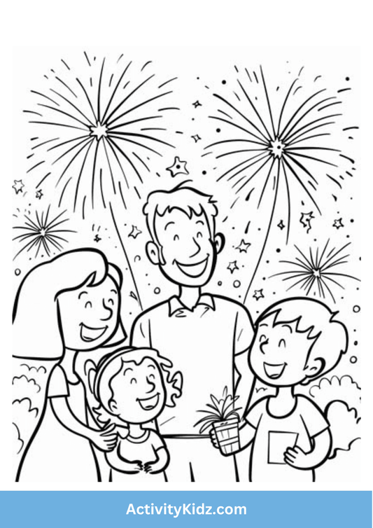 Diwali Celebration Coloring Sheet - ActivityKidz