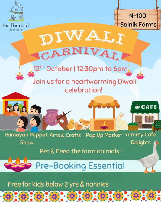Diwali Carnival at The Barnyard (12 Oct) | Sainik Farm New Delhi