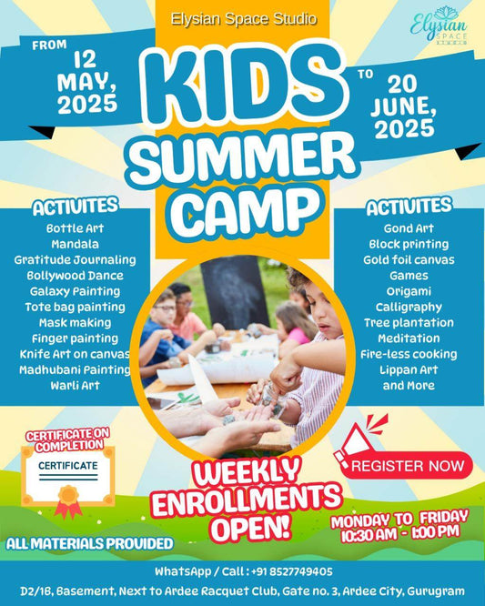 Kids Summer Camp by Elysian Space Studio (12 May - 20 Jun) | Sector 52 Gurgaon - ActivityKidz