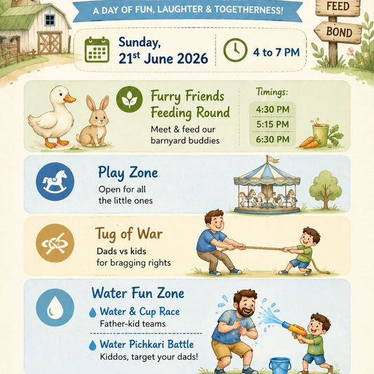 Father's Day (21-Jun) at The Barnyard | South Avenue Sainik Farm Delhi