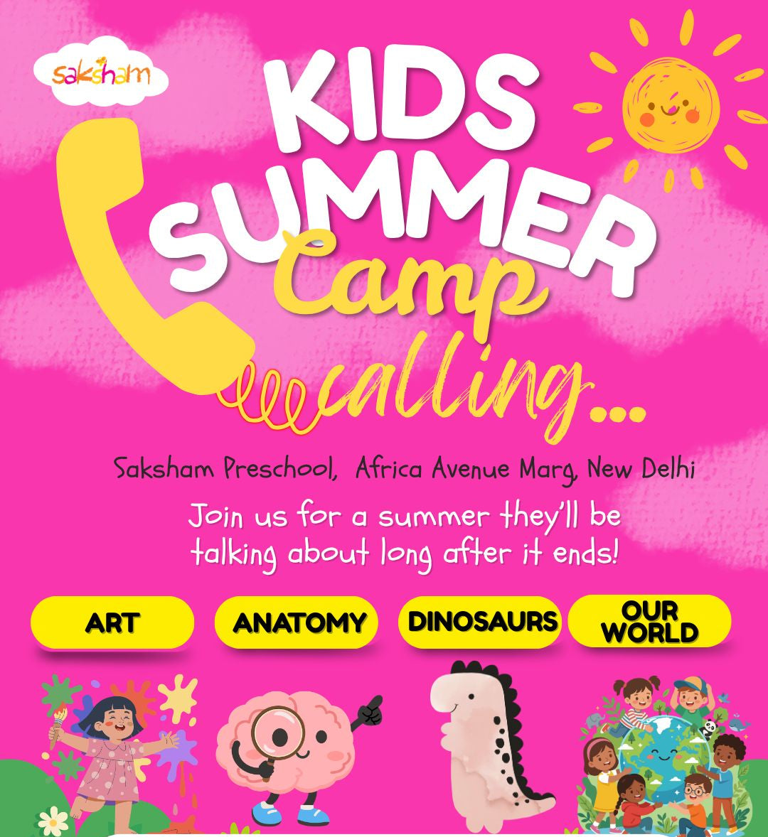 Kids Summer Camp by Saksham Preschool (1 Jun - 12 Jun) | Rama Colony Delhi