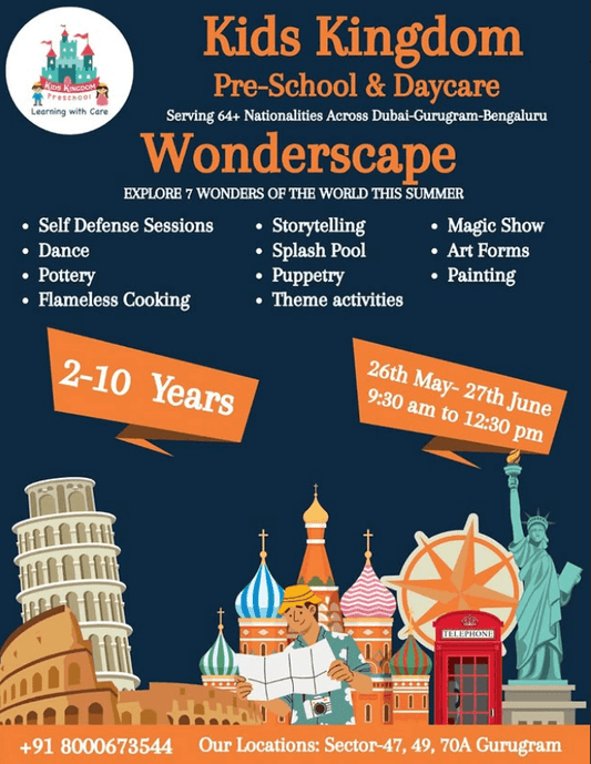 Wonderescape - Summer Camp by Kids Kingdom Preschool & Daycare (26 May - 27 Jun) | Sector 70A Gurgaon - ActivityKidz