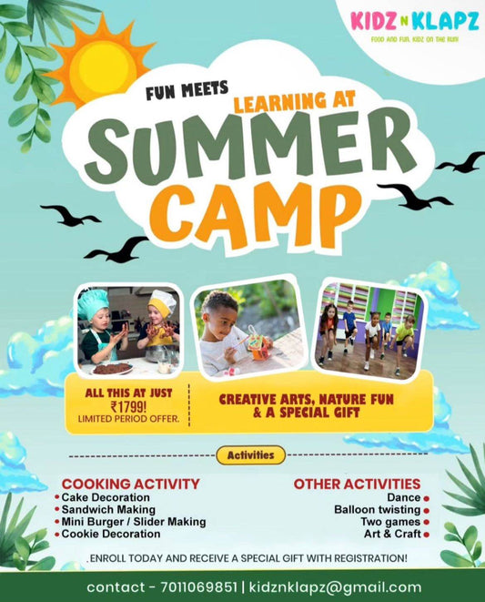 Summer Camp by Kidz N Klapz (2 Jun - 6 Jun) | Reach 3Roads Mall Gurgaon - ActivityKidz