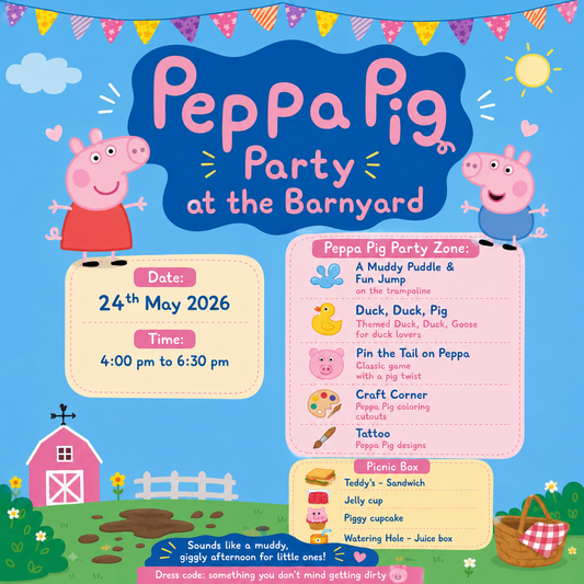 Peppa Pig Party at The Barnyard | Sainik Farm New Delhi