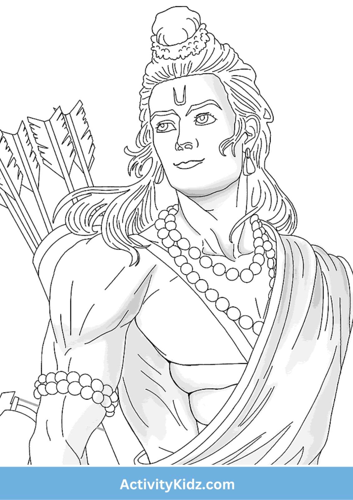 Lord Rama – Brave Warrior Coloring Page - ActivityKidz