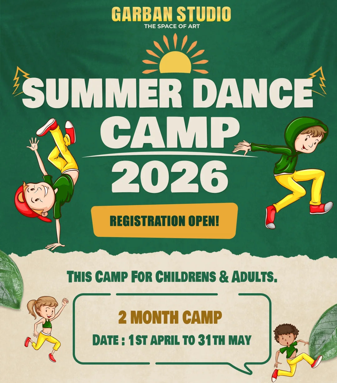 Summer Dance Camp by Garban Studio (1 April - 31 May) | Hirabaugh Surat