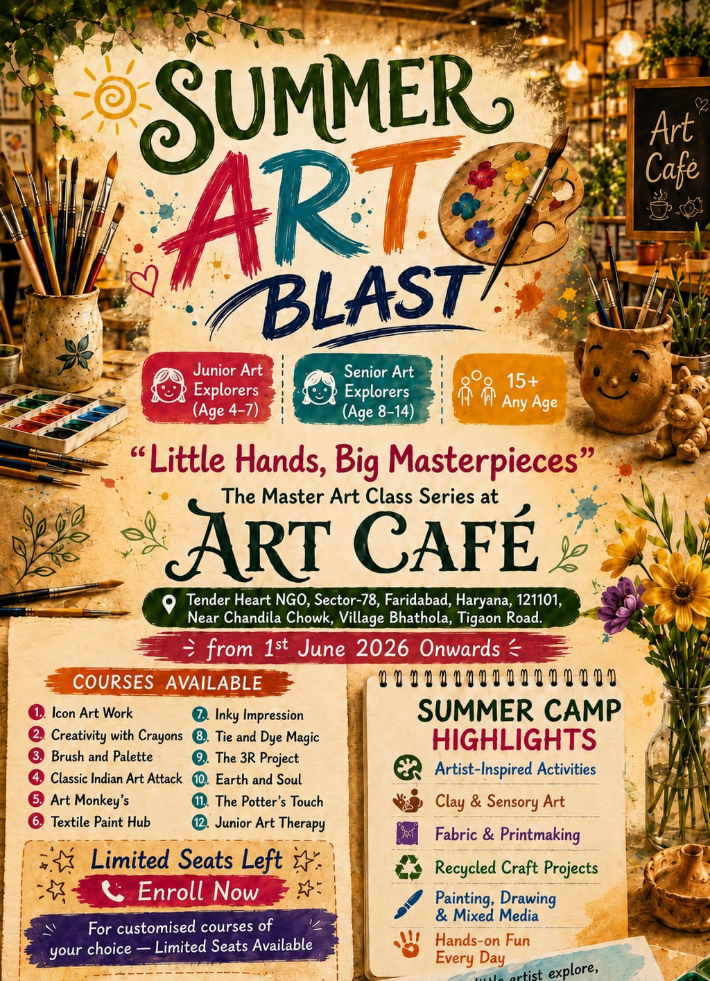 Summer Art Blast by Tender Hearts (1 Jun - 30 Jun) | Sector 78 Faridabad