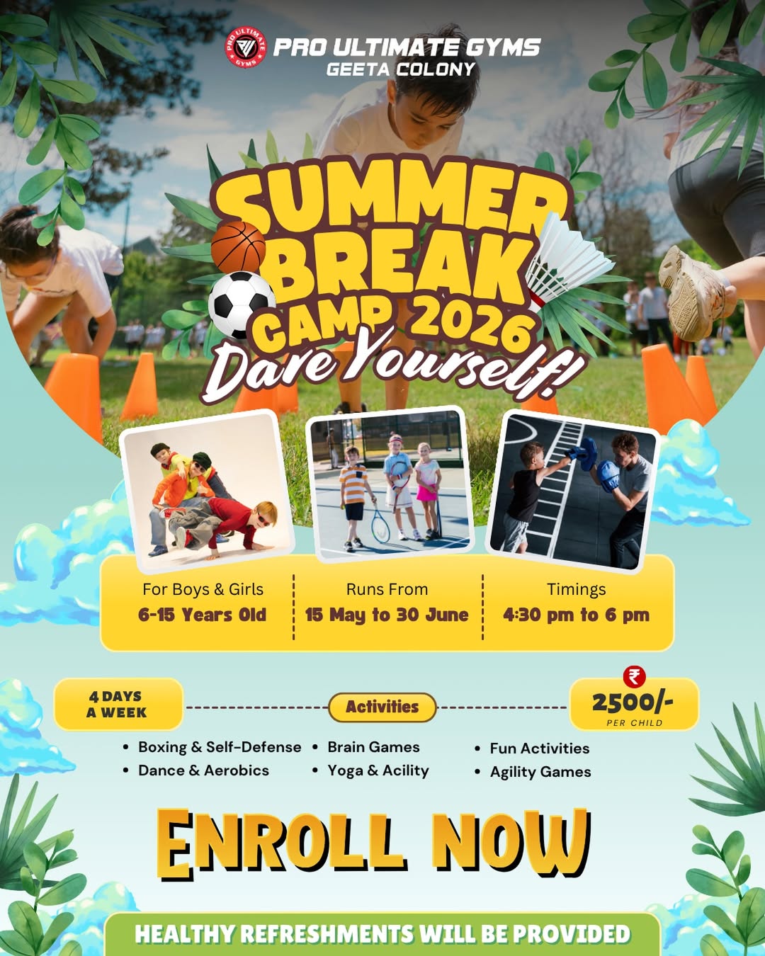 Summer Break Camp by Pro Ultimate Gyms Geeta Colony (15 May - 30 Jun) | Geeta Colony Delhi