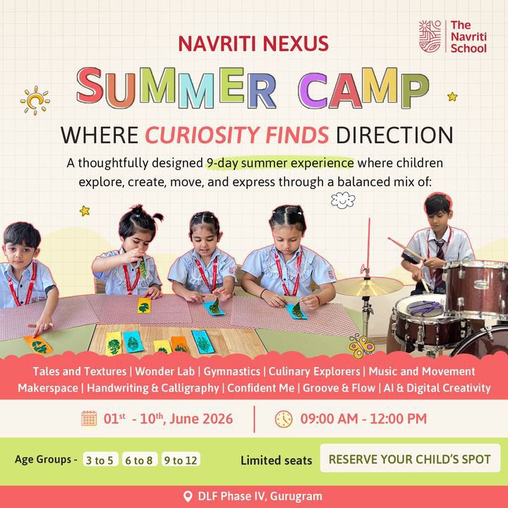 Summer Camp at The Navriti School (1 - 10 June) | DLF Phase IV Gurgaon