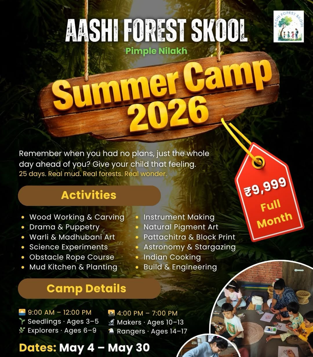 Summer Camp by Aashi Forest Skool (4 May - 30 May) | Pimpri-Chinchwad Pune