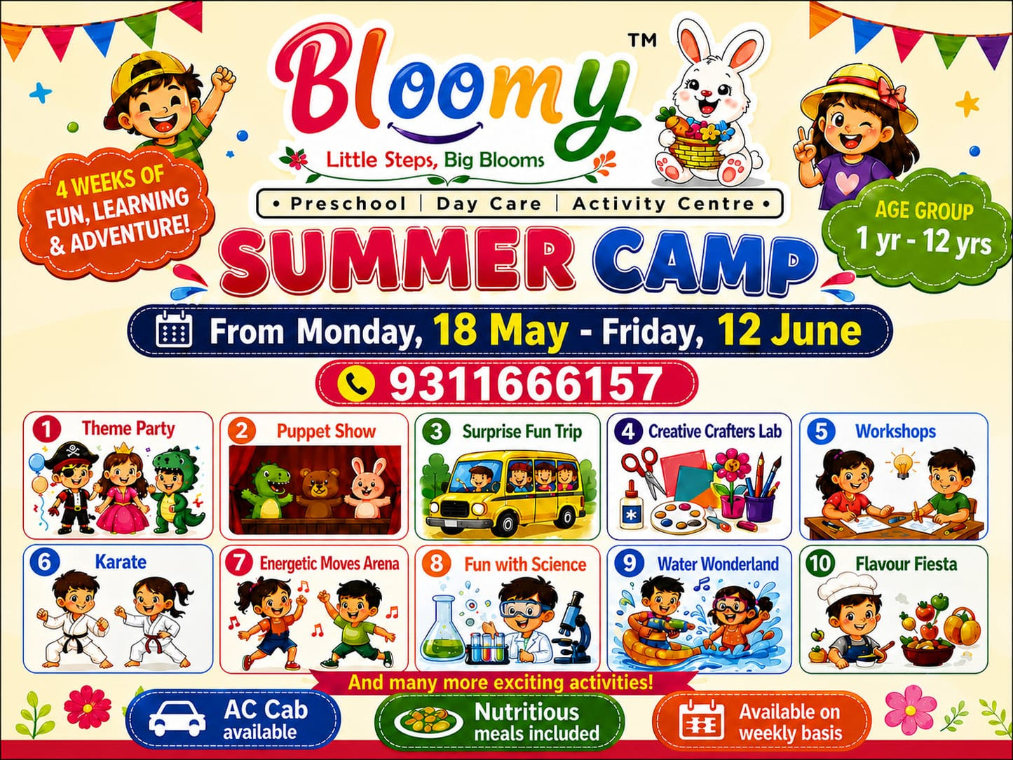 Summer Camp by Blooming Preschool (18 May - 12 Jun) | Sahibabad Ghaziabad