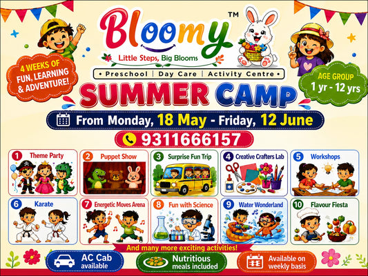 Summer Camp by Blooming Preschool (18 May - 12 Jun) | Sahibabad Ghaziabad