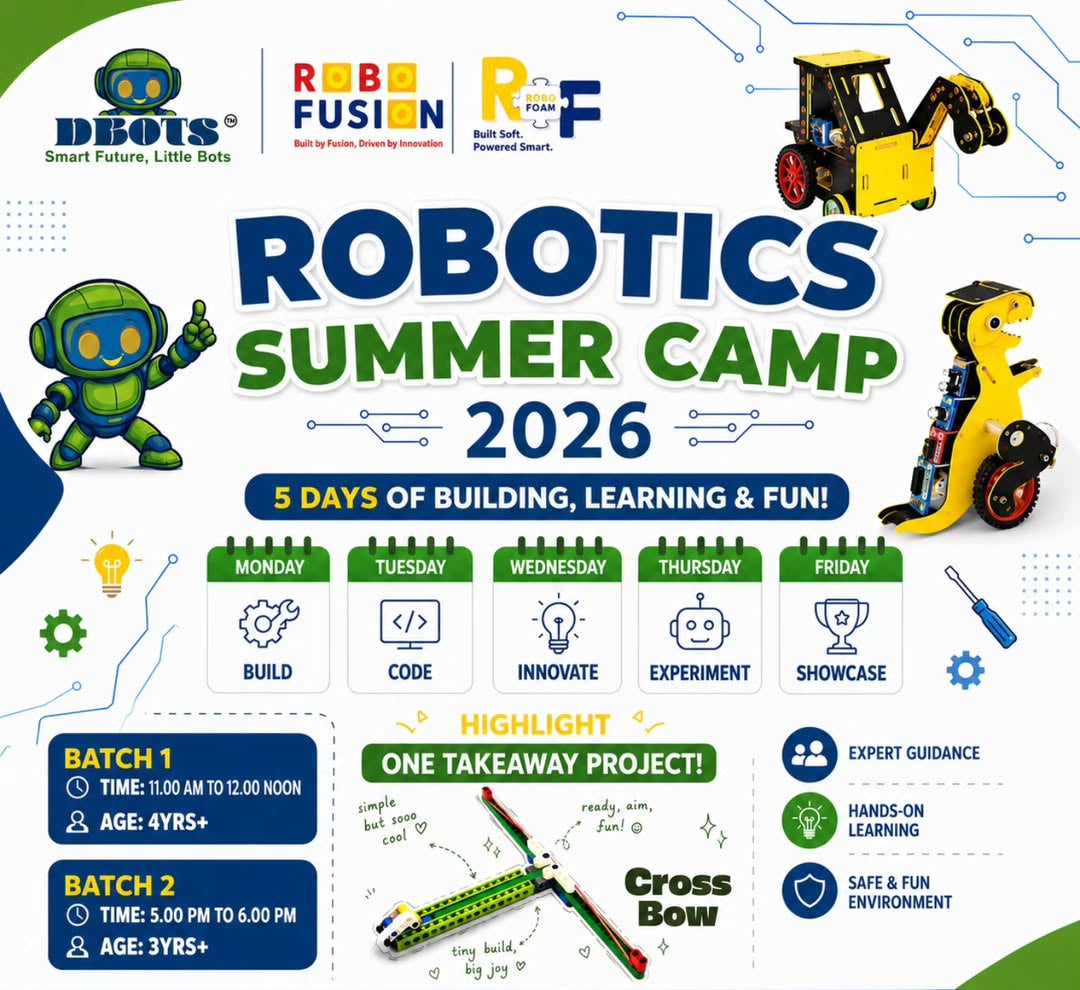 Robotics Summer Camp by Dbots (11 May Onwards) | Cumballa Hill Mumbai