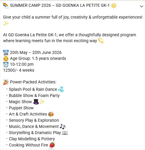 Summer Camp by GD Goenka La Petite (2 Jun - 20 Jun) | G K - I Delhi