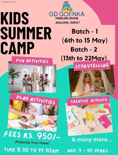 Kids Summer Camp by GD Goenka Toddler House (6 May - 22 May) | Adajan Surat