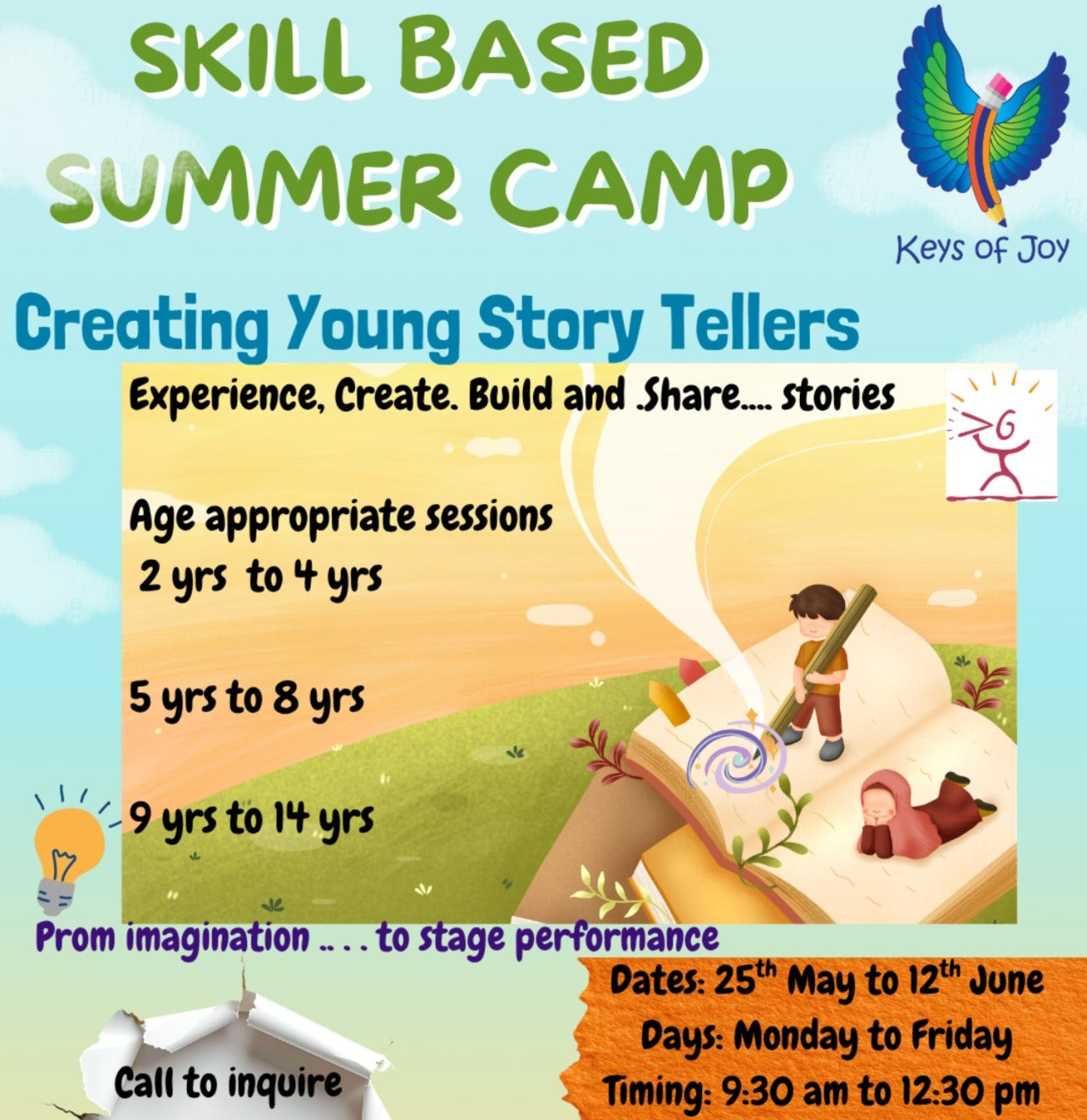 Skill Based Summer Camp by by Keys Of Joy (25 May - 12 Jun) | Sector 70 Faridabad