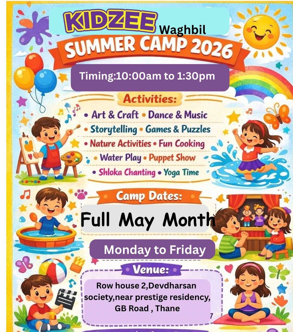 Summer Camp by Kidzee Waghbil (4 May - 31 May) | Thane Mumbai
