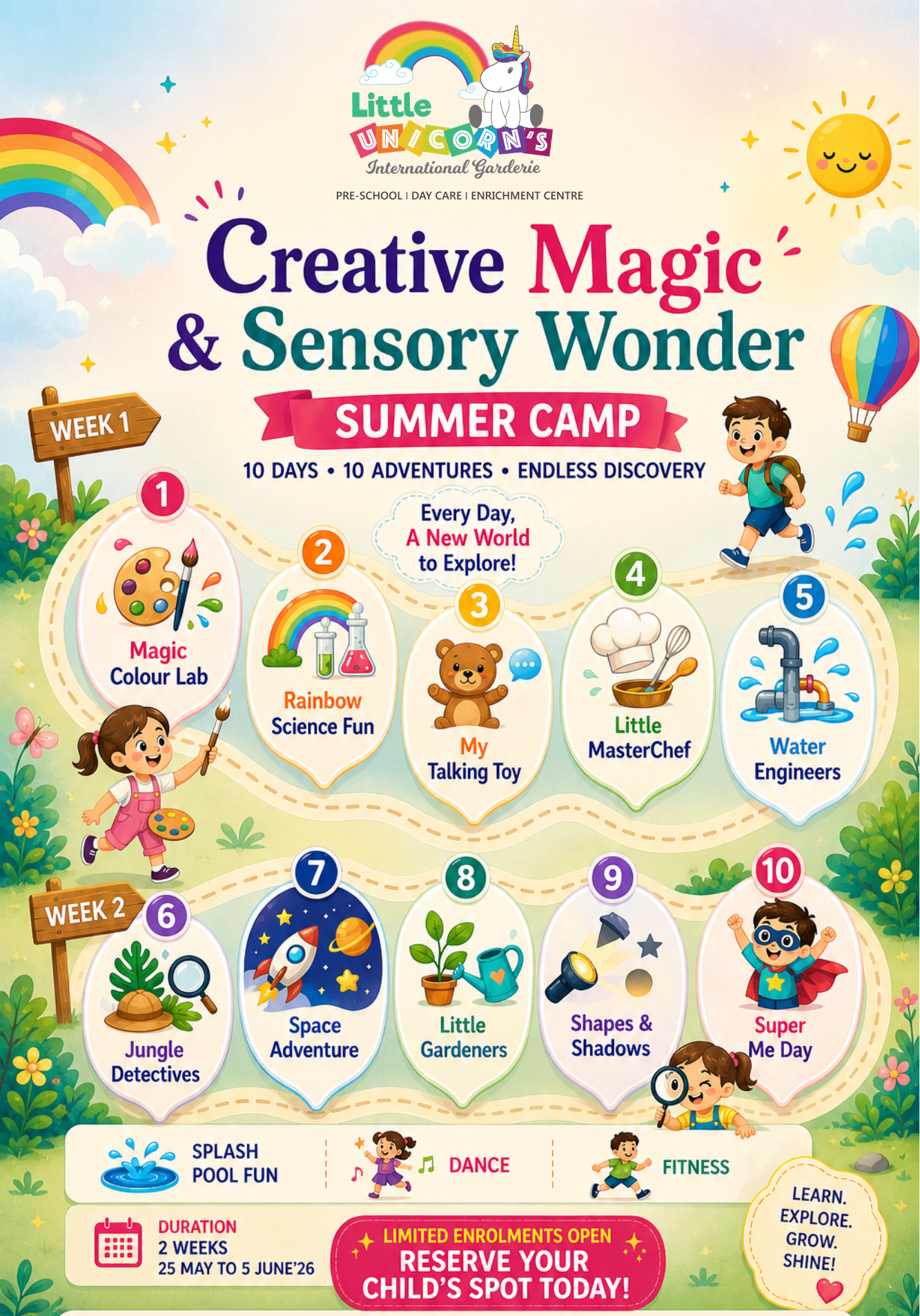 Creative Wonder And Sensory Wonder Summer Camp by Little Unicorn's International Garderie (25 May - 5 Jun) | Sector 52 Gurugram