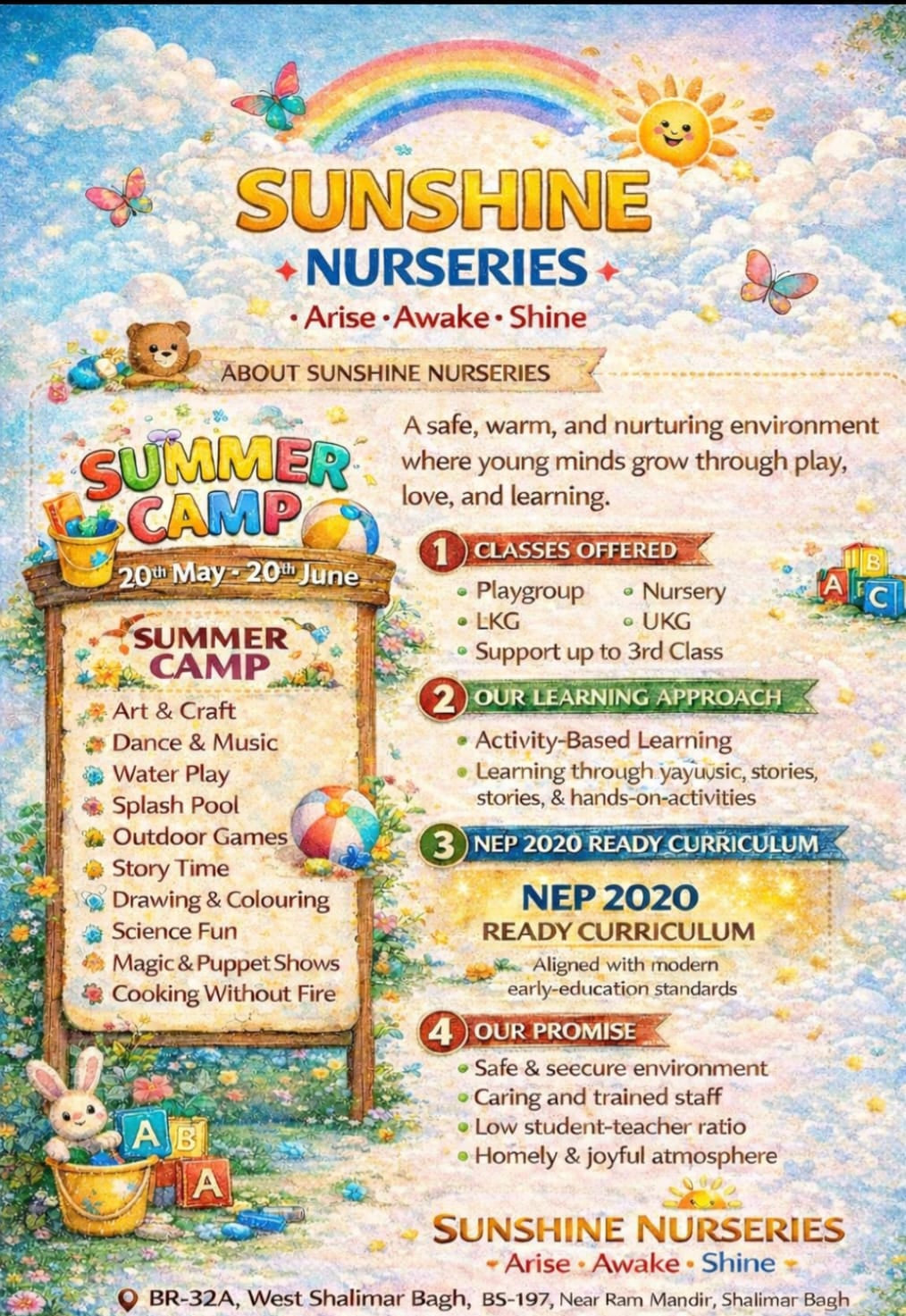 Summer Camp by Sunshine Nursuries (26 May - 20 Jun) | Shalimar Bagh Delhi