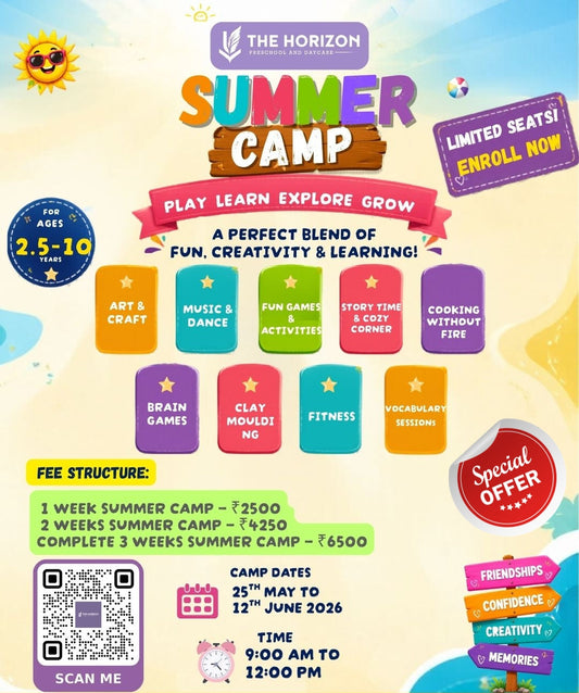 Summer Camp by The Horizon Preschool and Daycare (30 May - 12 Jun) | Sector 102 Gurugram