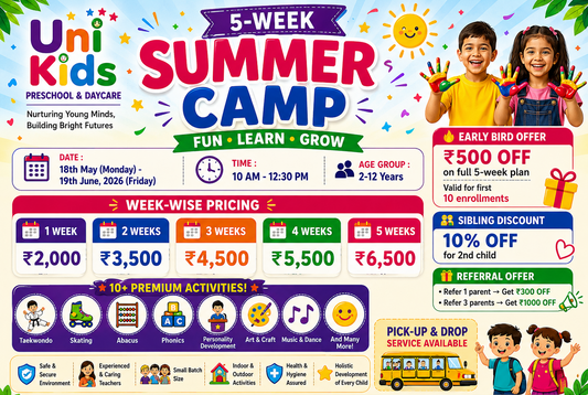 Summer Camp by Uni Kids Preschool (2 Jun - 19 Jun) | Sector 108 Gurugram
