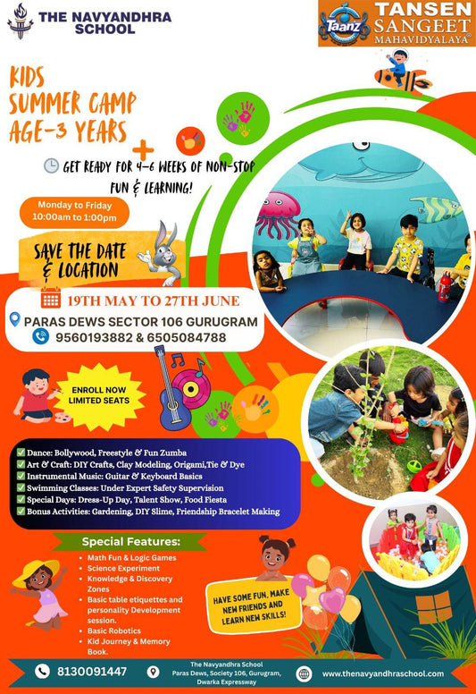 Summer Camp by Tansen Sangeet Mahavidyalaya (19 May - 27 Jun) | Sector 106 Gurgaon - ActivityKidz