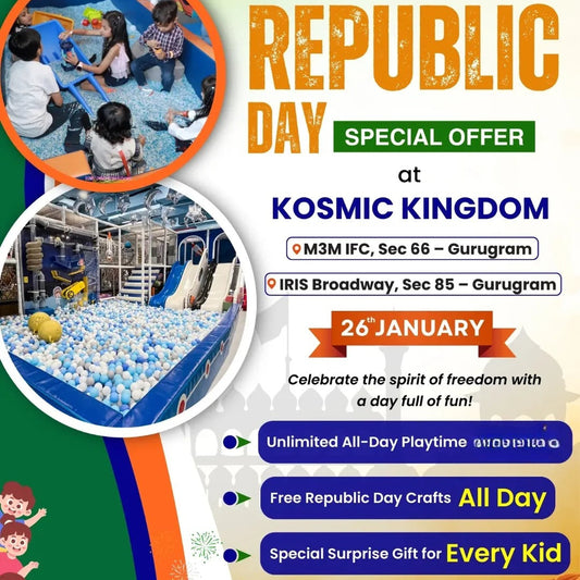 Unlimited Play & Crafts (26-Jan) at Kosmic Kingdom Sector 85 Gurgaon