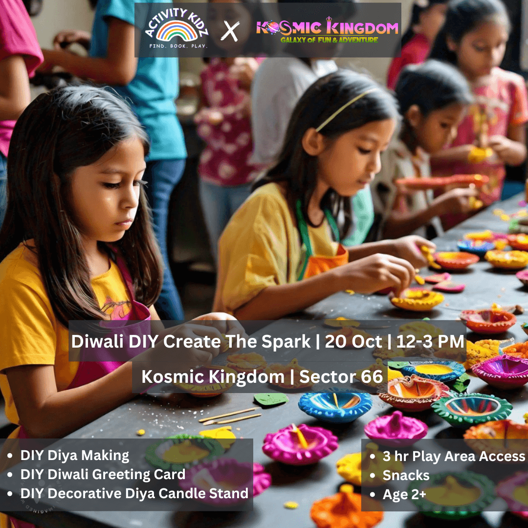 Diwali DIY Create the Spark by Kosmic Kingdom Indoor Play Area | M3M IFC Mall Sector 66 Gurgaon - ActivityKidz
