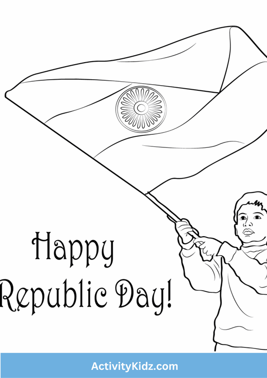 Celebrate with Colors: Republic Day Worksheet - ActivityKidz