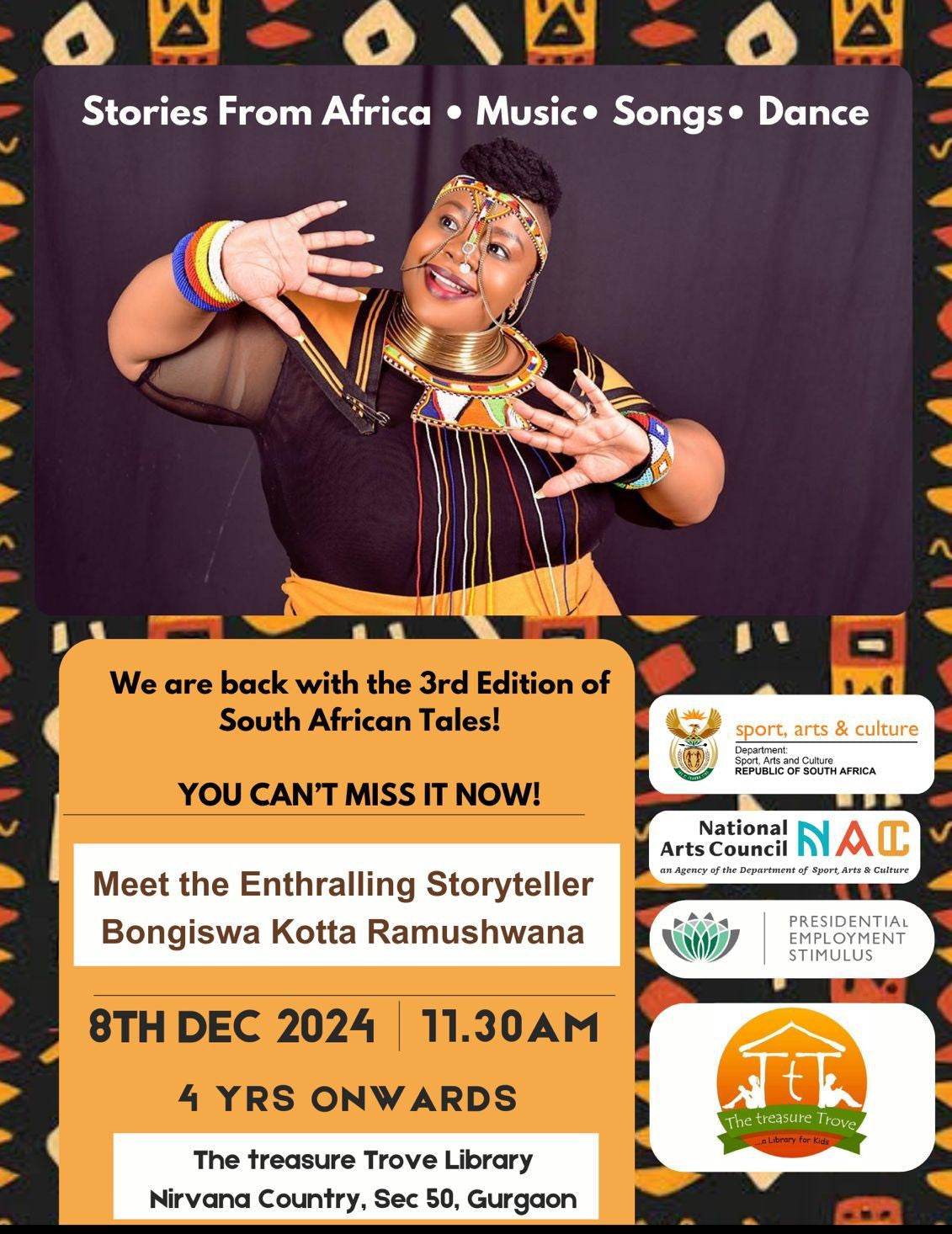Stories From Africa By The Treasure Trove Library (8-Dec) | Nirvana Country Sector 50 Gurgaon - ActivityKidz