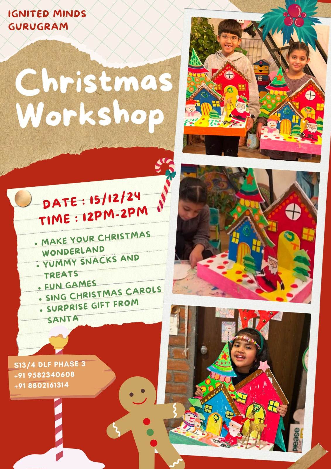 Christmas Workshop By Ignited Minds (15-Dec) | DLF Phase 3 Sector 24 Gurgaon - ActivityKidz