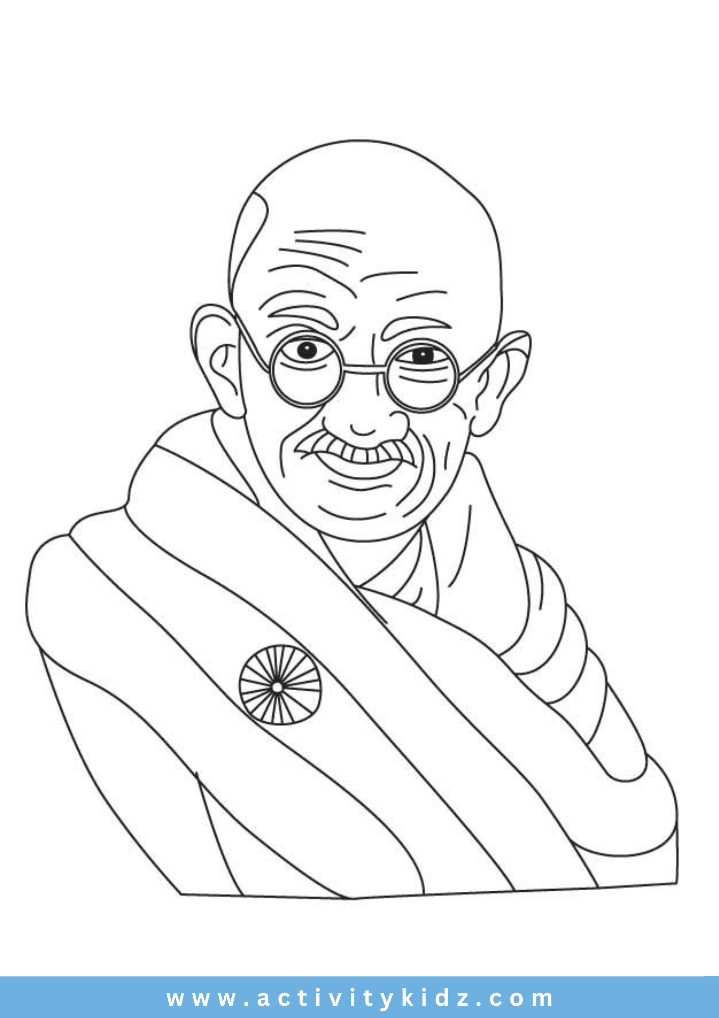 Mahatma Gandhiji Portrait - ActivityKidz