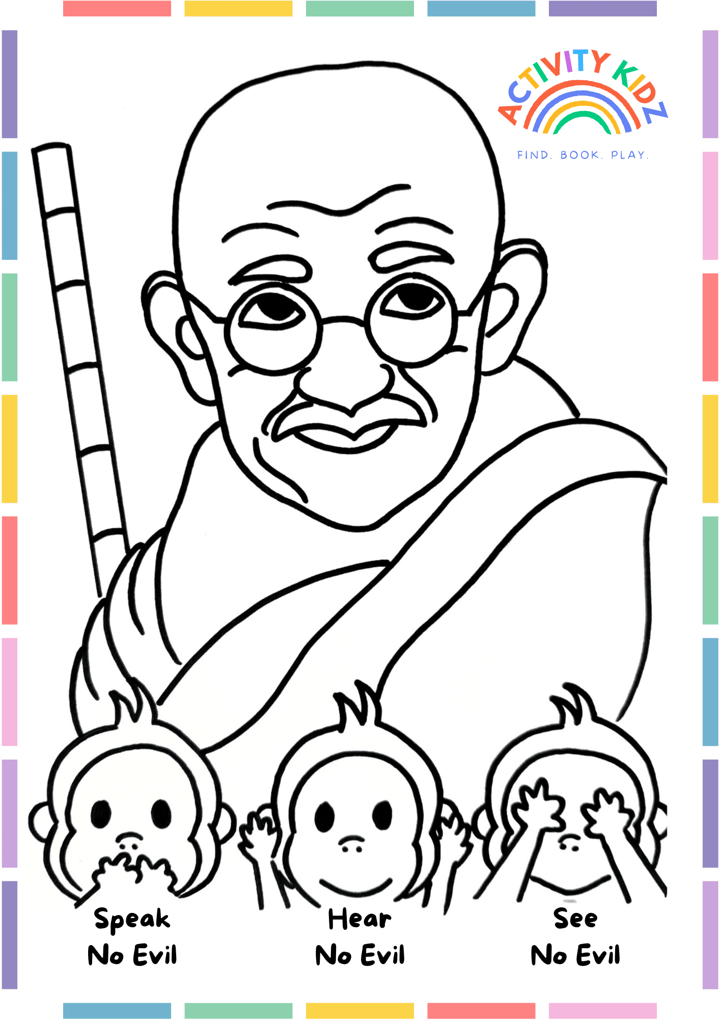 Gandhiji and the three monkeys - ActivityKidz