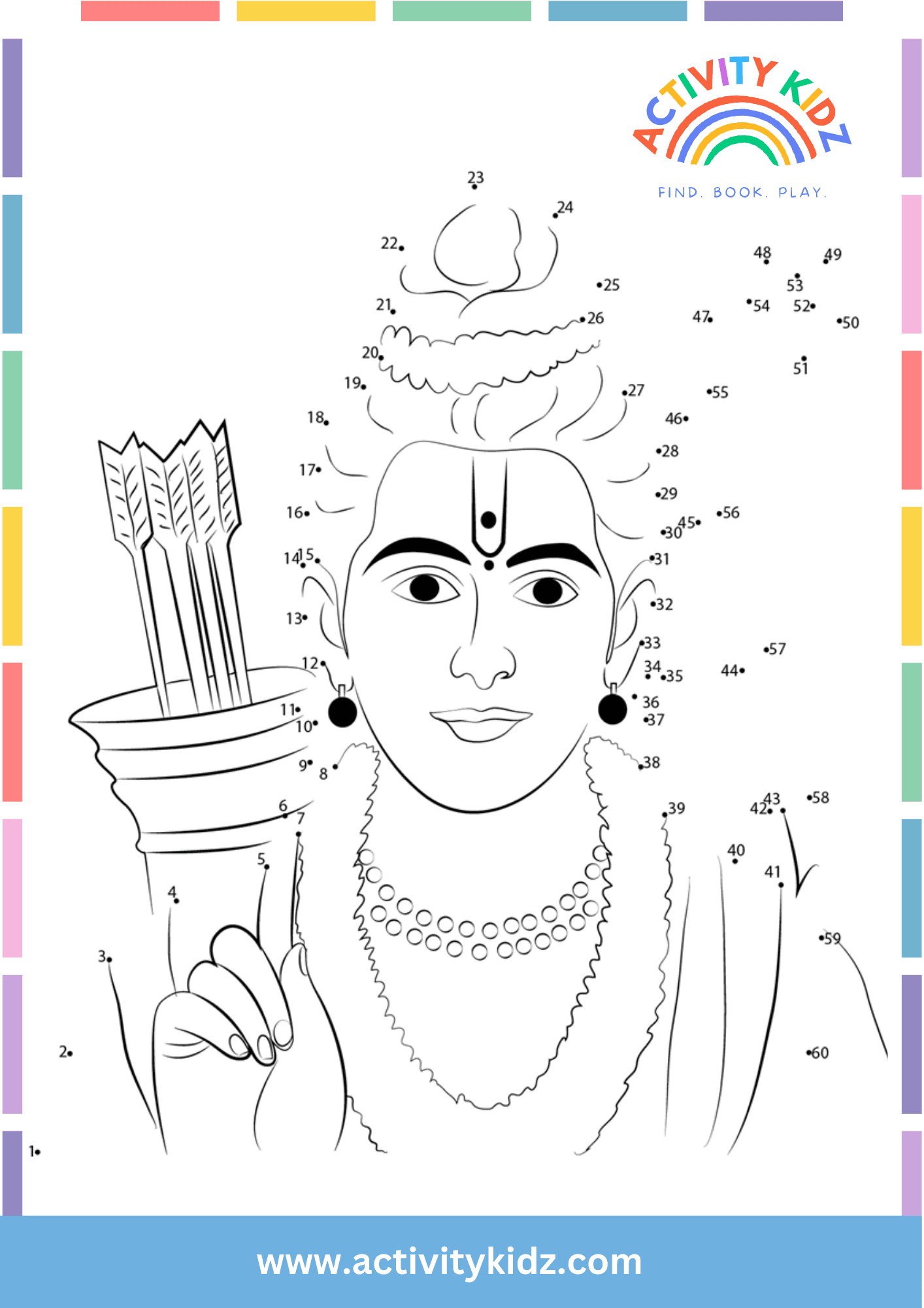 Lord Ram Dot-to-Dot Activity – Uniting the Dots of Dussehra - ActivityKidz