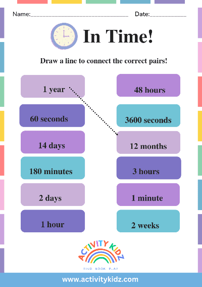 Time Matching - ActivityKidz