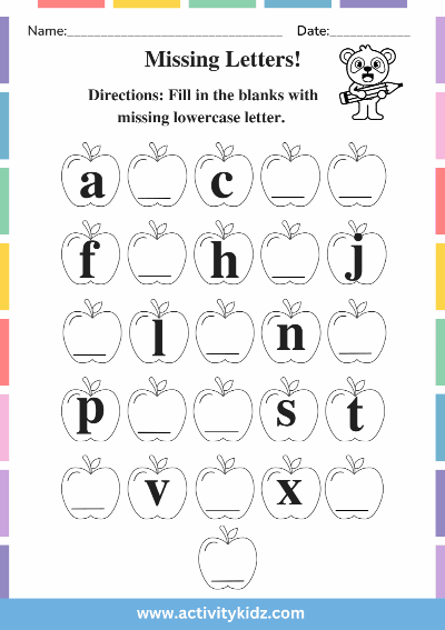 Missing Letters - ActivityKidz