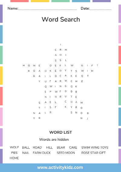 Word Search Mini - ActivityKidz