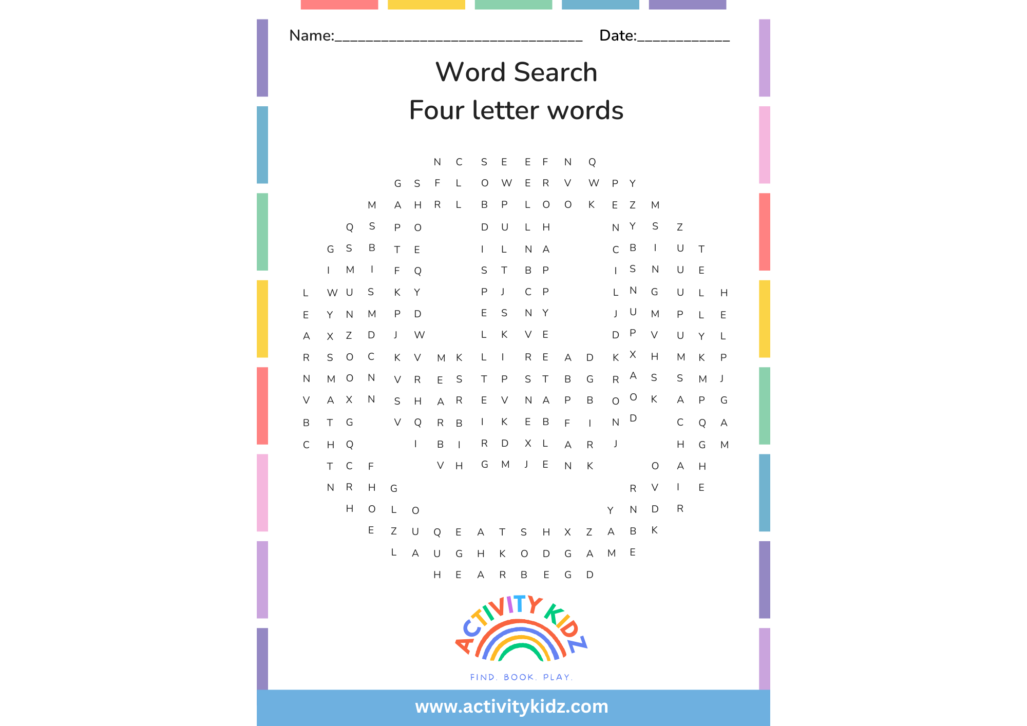 Word Search - Four Letters