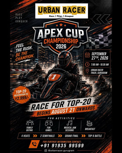 Apex Cup Championship (27 Sep) at Urban Racer | Sector 58 Gurugram