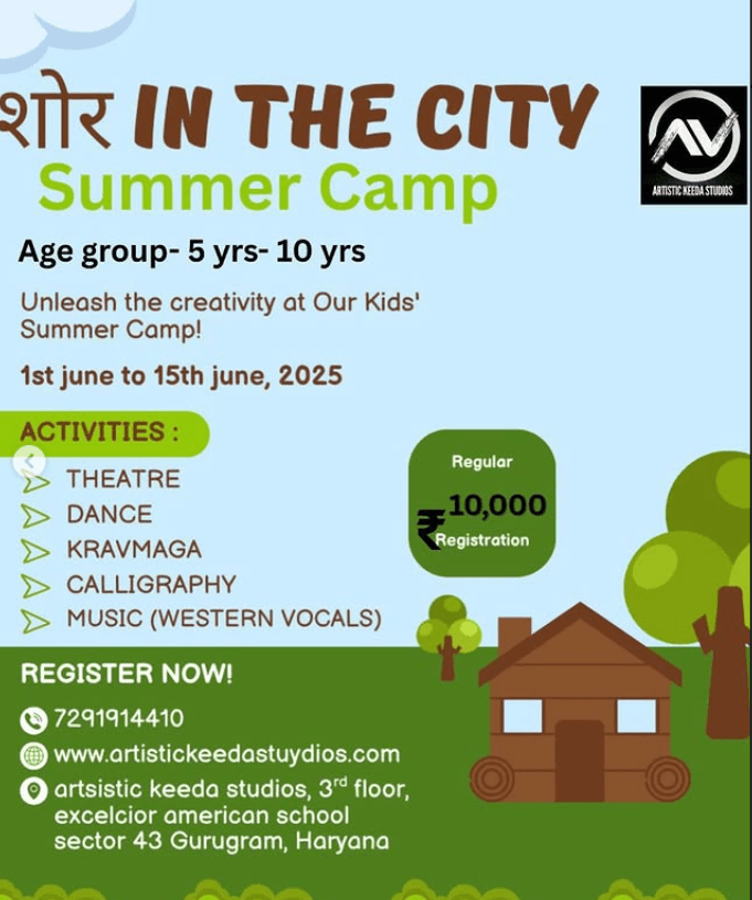 Shor In The City Summer Camp by Artistic Keeda Studios (1 Jun - 15 Jun) | Sector 43 Gurgaon - ActivityKidz