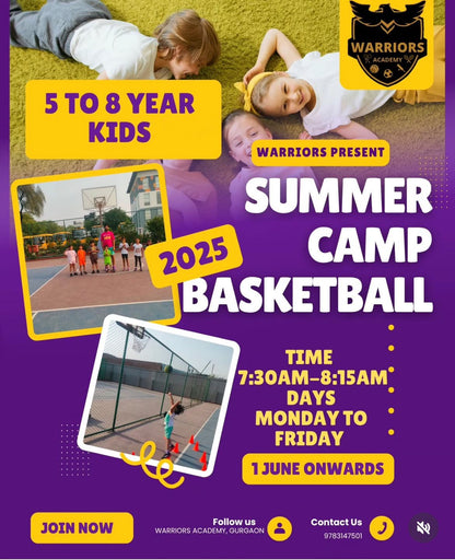 Basketball Summer Camp by Warriors Academy (1 Jun - 28 Jun) | Sector 28 Gurgaon