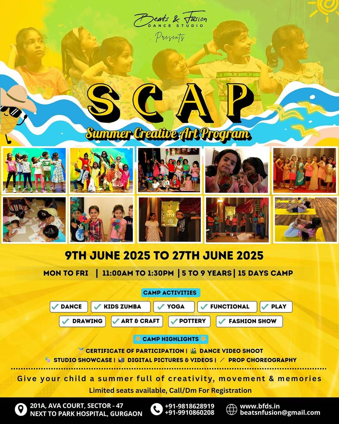 Summer Creative Art Program by Beats and Fusion Dance Studio (9 Jun - 27 Jun) | Malibu Town Sector 47 Gurgaon - ActivityKidz