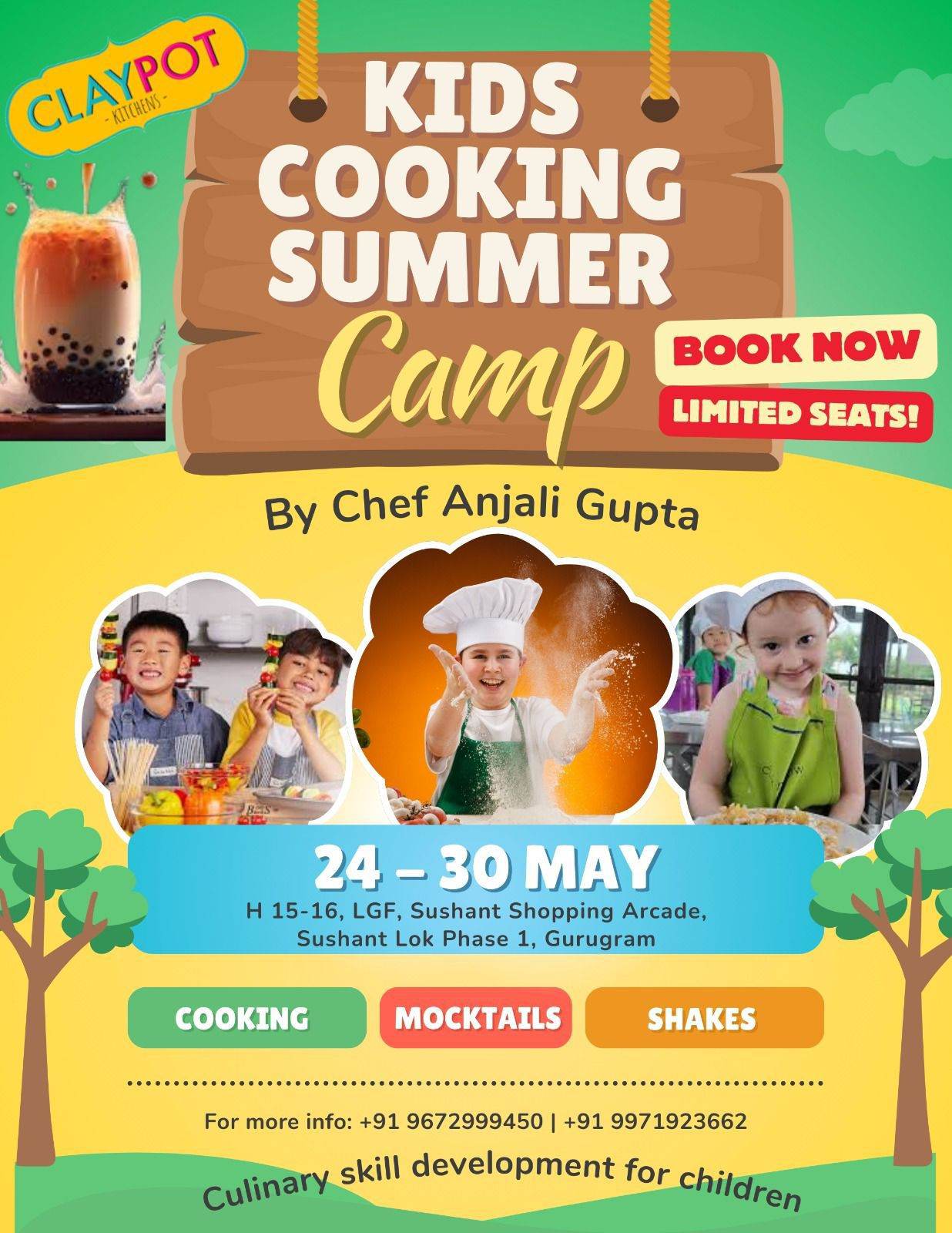 Kids Cooking Summer Camp by Claypot Kitchens (24 May - 30 May) | Sector 43 Gurgaon - ActivityKidz