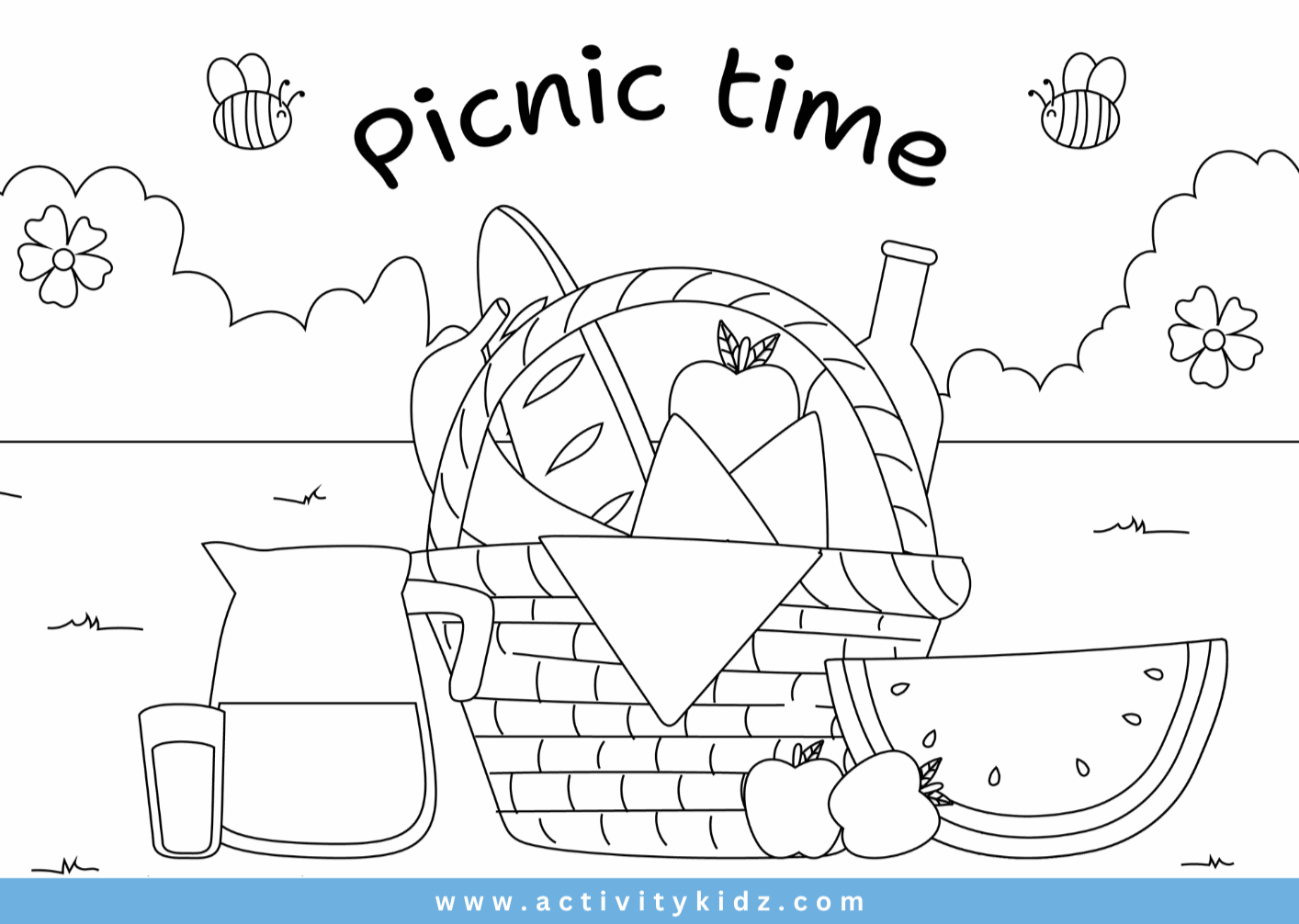 Colouring - Picnic Time