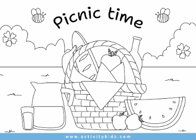 Colouring - Picnic Time