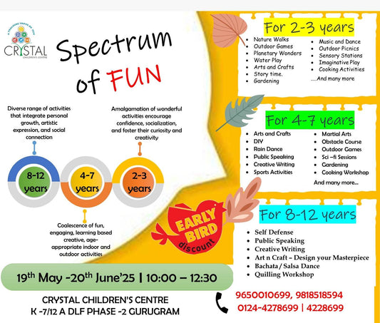 Summer Camp by Crystal Children's Centre (19 May - 20 Jun) | Sector 25 Gurgaon - ActivityKidz