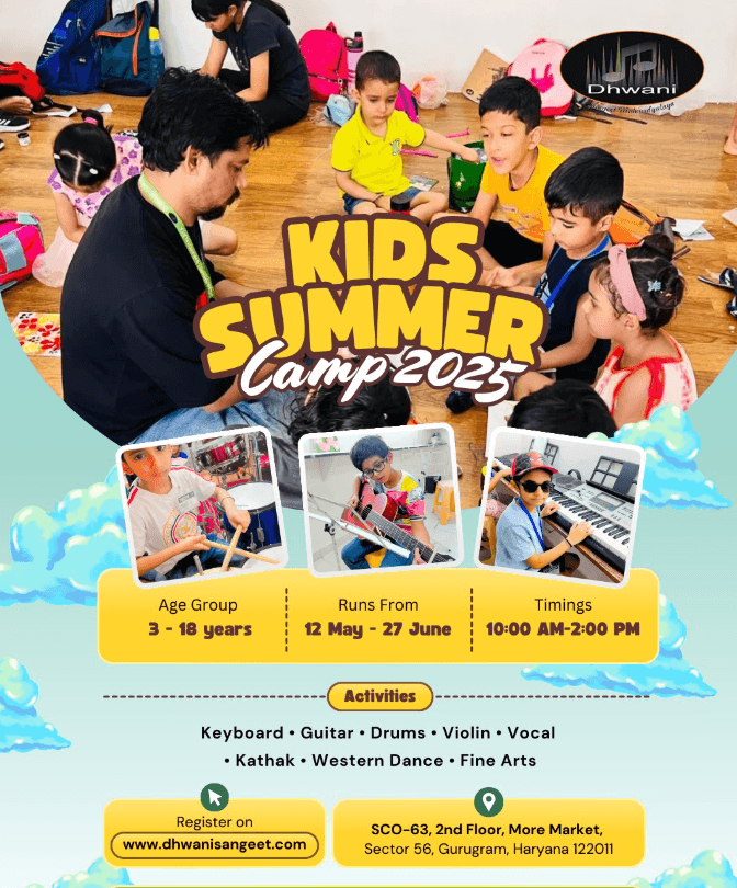 Summer Camp by Dhwani Sangeet Mahavidyalaya (12 May - 27 Jun) | Sector 56 Gurgaon - ActivityKidz