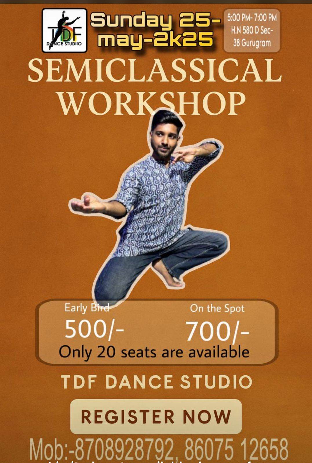 Semi - Classical Dance Workshop by The Divine Fit Dance Studio (25 May) | Near Medanta Hospital Gurgaon - ActivityKidz